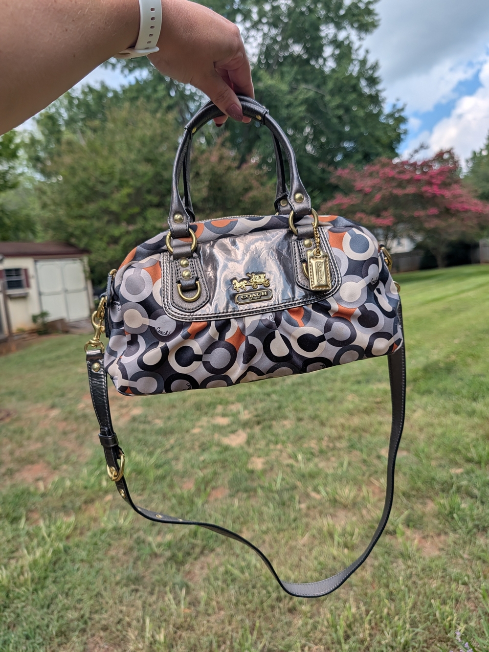 Y2K Coach Ashley Op Art mini satchel. - Gem